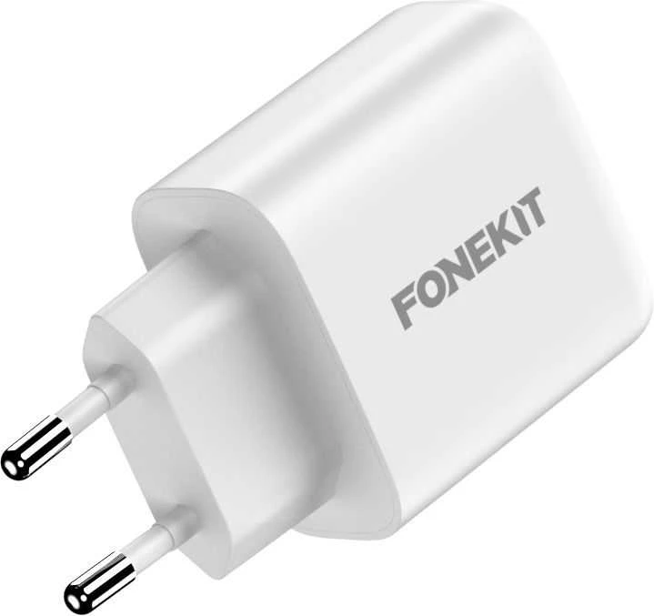 FoneKit GaN PD 65 W pikalaturi, USB-C, valkoinen