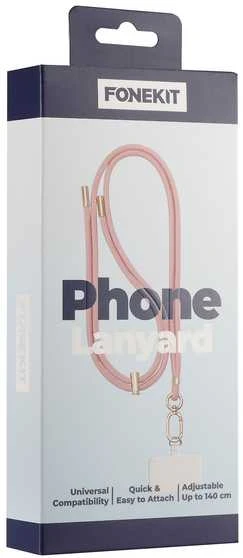 FoneKit kaulanauha puhelimelle, pinkki