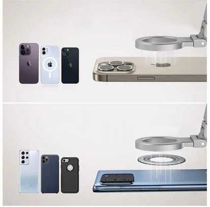 FoneKit MagSafe-yhteensopiva Desk Phone Holder puhelinteline, harmaa