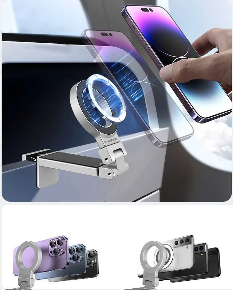 FoneKit MagSafe-yhteensopiva Desk Phone Holder puhelinteline, harmaa