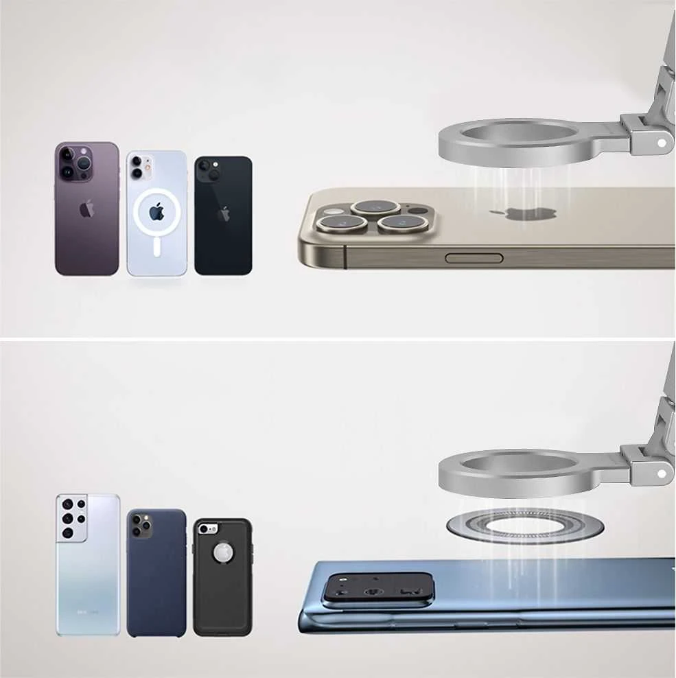 FoneKit MagSafe-yhteensopiva Desk Phone Holder puhelinteline, harmaa