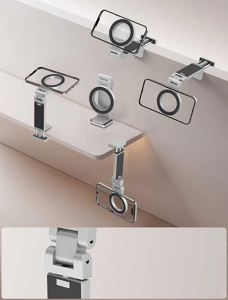 FoneKit MagSafe-yhteensopiva Desk Phone Holder puhelinteline, harmaa