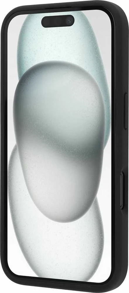 Dėklas Adler FoneKit MagSafe Liquid Silicone -suojakuori, iPhone 16, musta