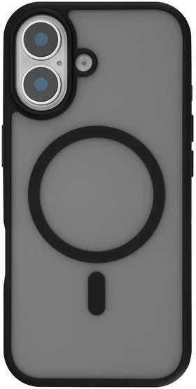 Dėklas FoneKit MagSafe Soft Touch suojakuori, iPhone 17, musta/harmaa