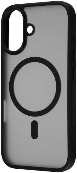 Dėklas FoneKit MagSafe Soft Touch suojakuori, iPhone 17, musta/harmaa