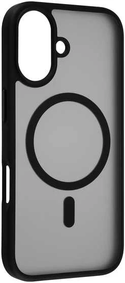 Dėklas FoneKit MagSafe Soft Touch suojakuori, iPhone 17, musta/harmaa