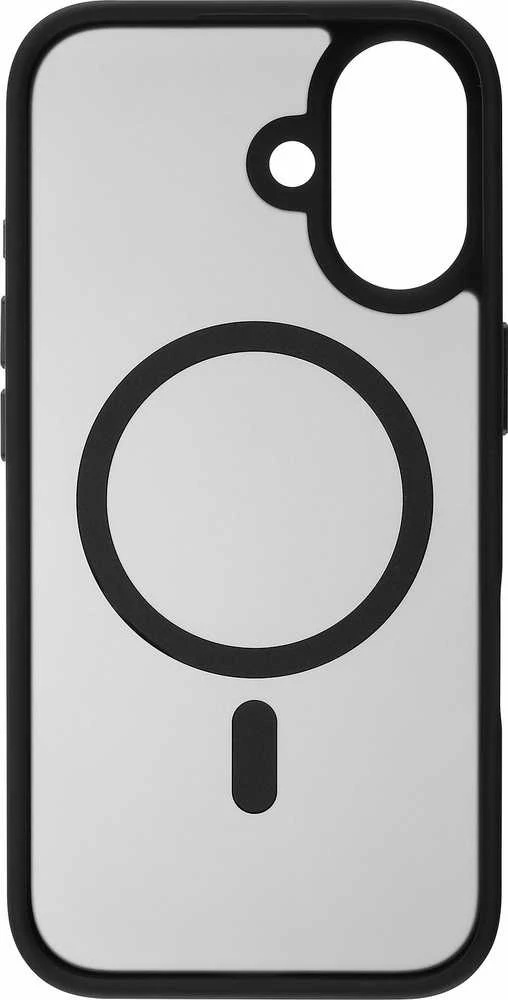 Dėklas FoneKit MagSafe Soft Touch -suojakuori, iPhone 16, musta/harmaa