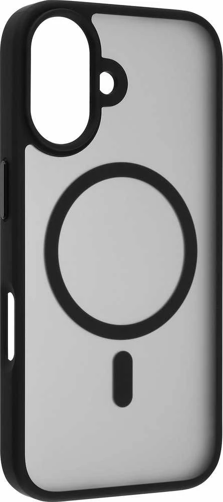 Dėklas FoneKit MagSafe Soft Touch -suojakuori, iPhone 16, musta/harmaa