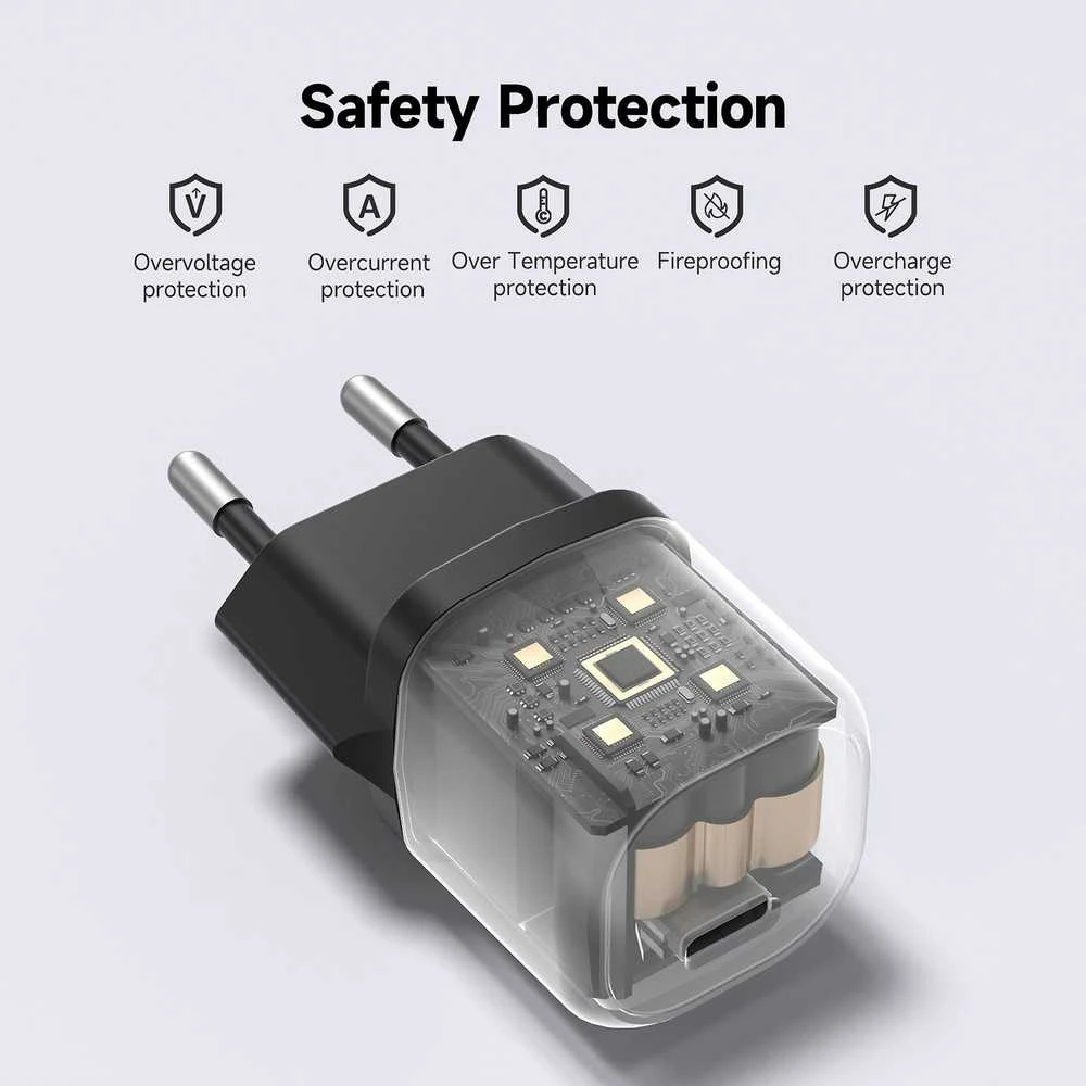 FoneKit Mini 20 W pikalaturi, USB-C, musta