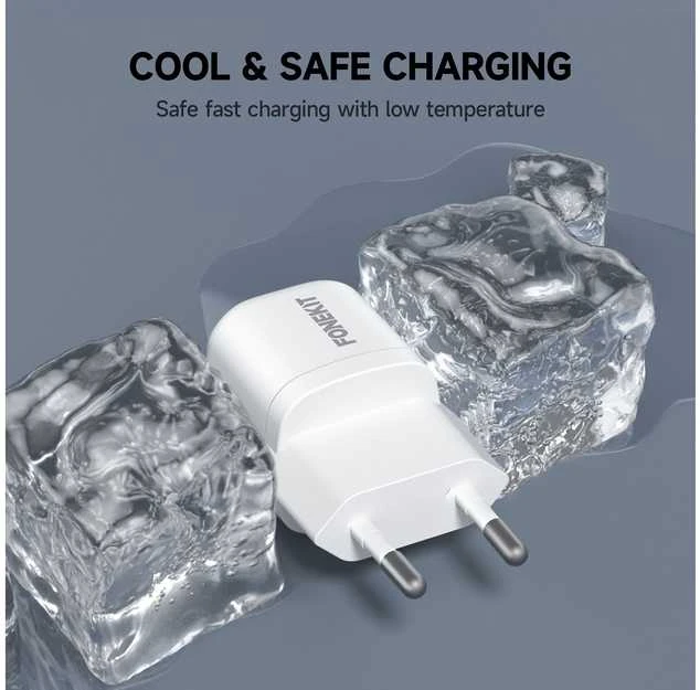 FoneKit Mini 20 W pikalaturi, USB-C, valkoinen