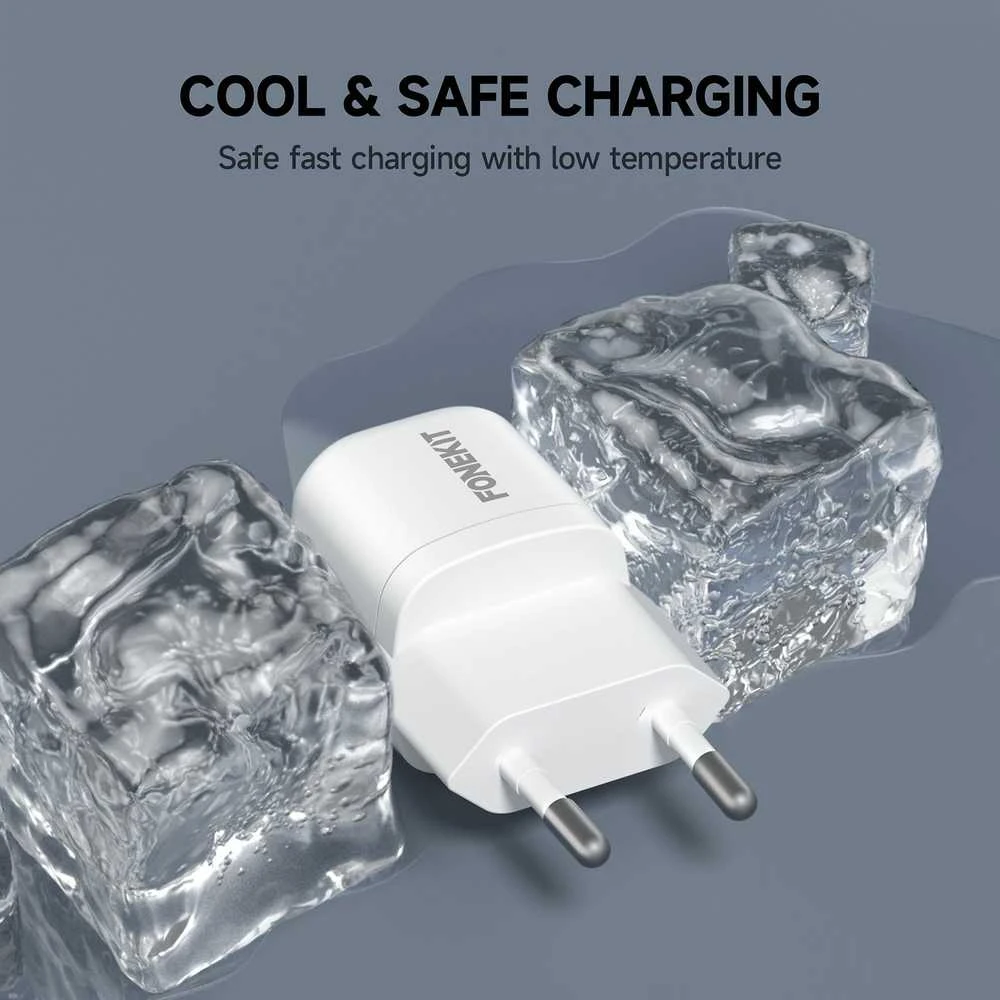 FoneKit Mini 20 W pikalaturi, USB-C, valkoinen