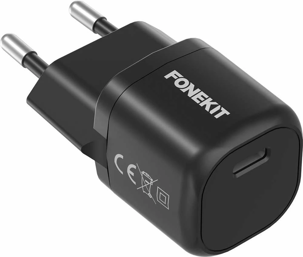 FoneKit Mini 20 W pikalaturi, USB-C, musta