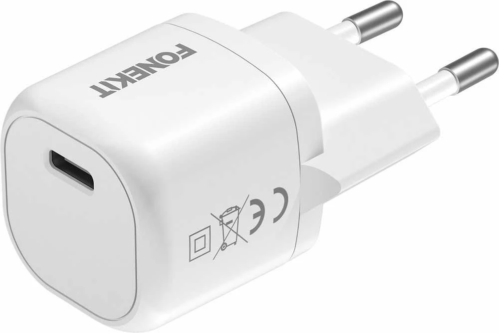 FoneKit Mini 20 W pikalaturi, USB-C, valkoinen