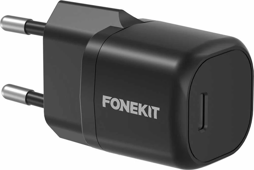 FoneKit Mini 20 W pikalaturi, USB-C, musta