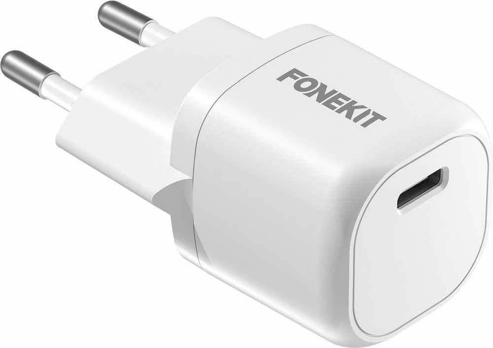 FoneKit Mini 20 W pikalaturi, USB-C, valkoinen