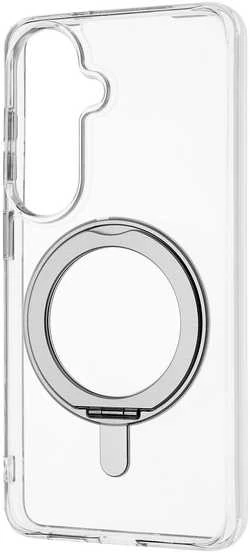 Dėklas FoneKit Premium Kickstand MagSafe suojakuori jalustalla, Samsung Galaxy S26, läpinäkyvä