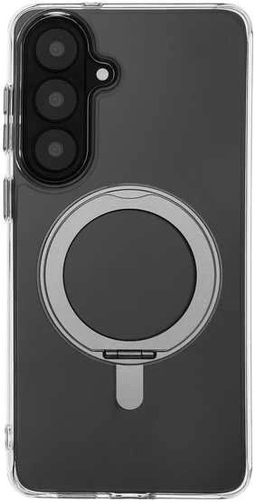 Dėklas FoneKit Premium Kickstand MagSafe suojakuori jalustalla, Samsung Galaxy S26+, läpinäkyvä