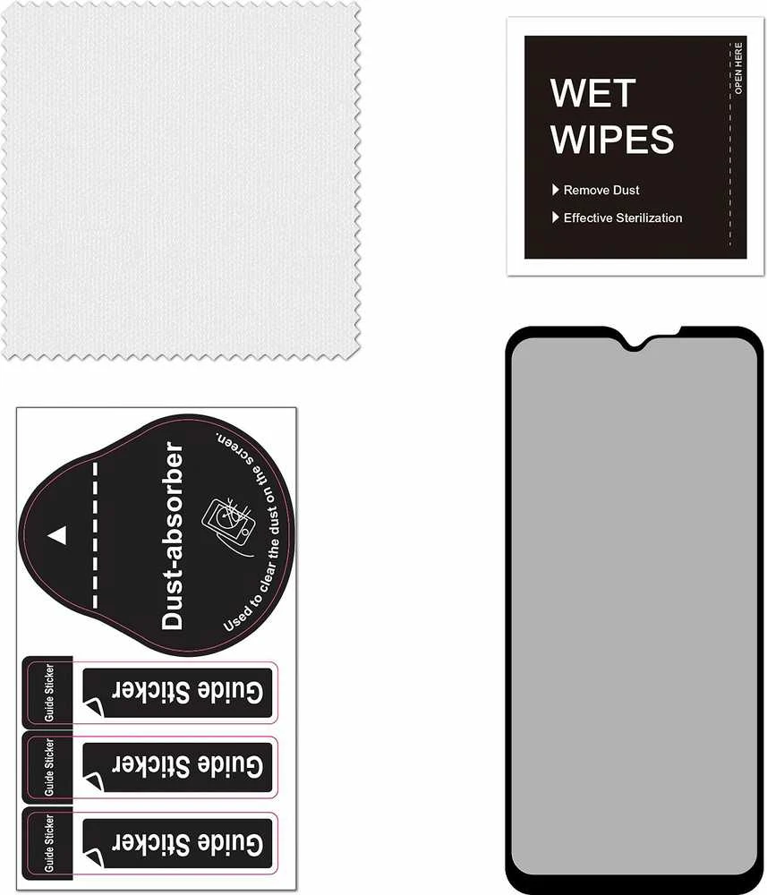 FoneKit Privacy+ viso dangčio grūdintas stiklas, Samsung Galaxy Xcover7, juodas