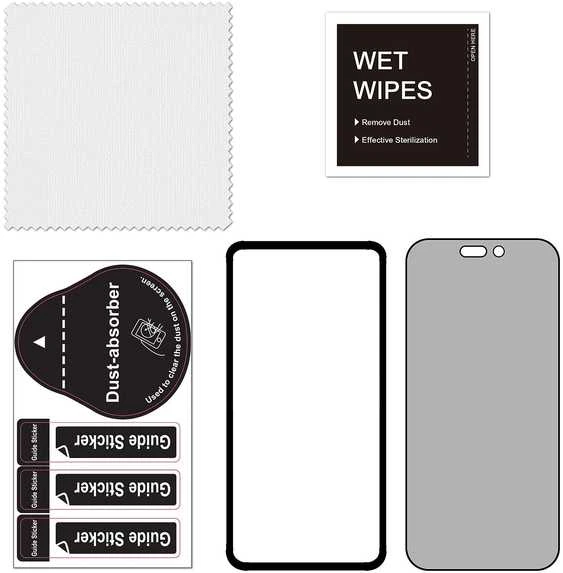 „FoneKit Privacy+“ grūdintas viso ekrano apsauginis stiklas, skirtas „iPhone 17“