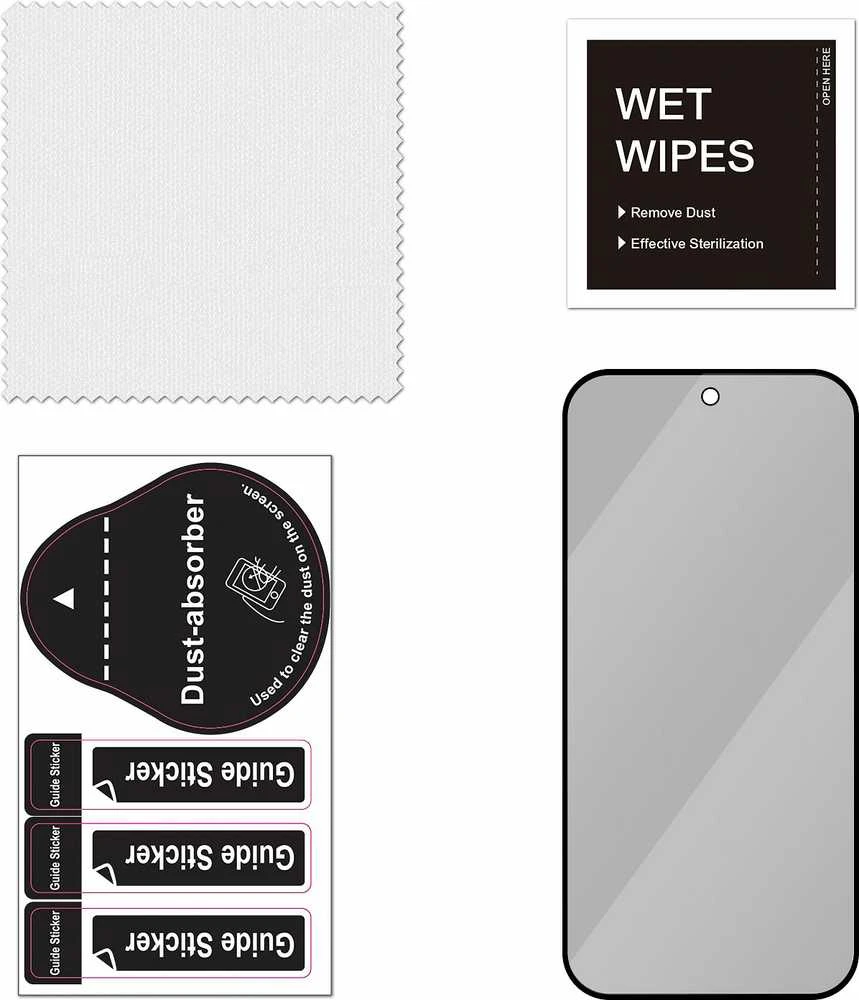 Fonekit Privacy+ viso dangčio grūdintas stiklas, Google Pixel 9A