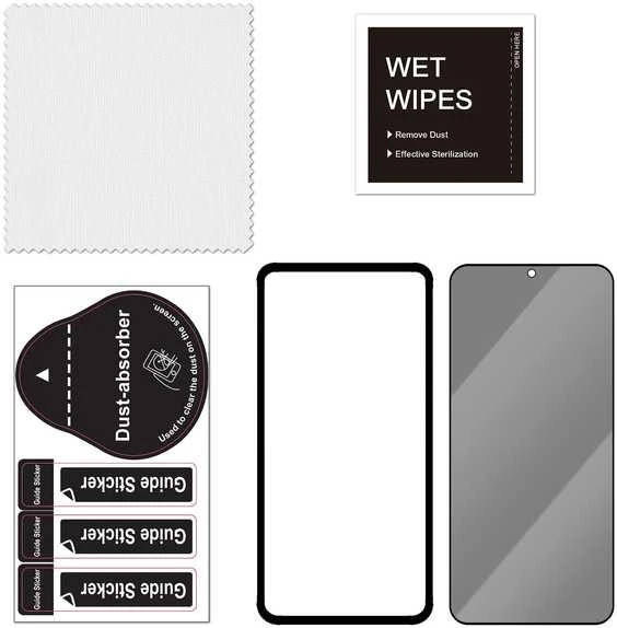 FoneKit Privacy+ viso dangčio grūdintas stiklas, Galaxy S25 / S24, juodas