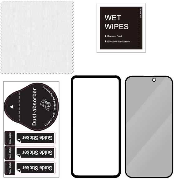 FoneKit Privacy+ viso dangčio grūdintas stiklas, iPhone 15 Pro