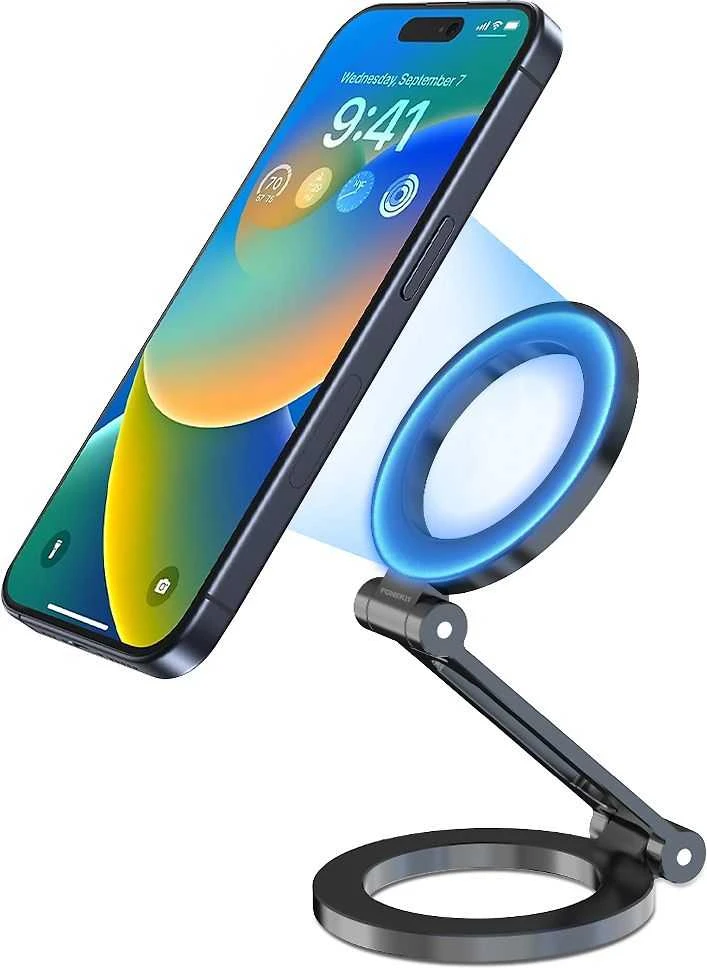 „FoneKit“ sulankstomas „Dual Magsafe“ suderinamas telefono laikiklis, juodas