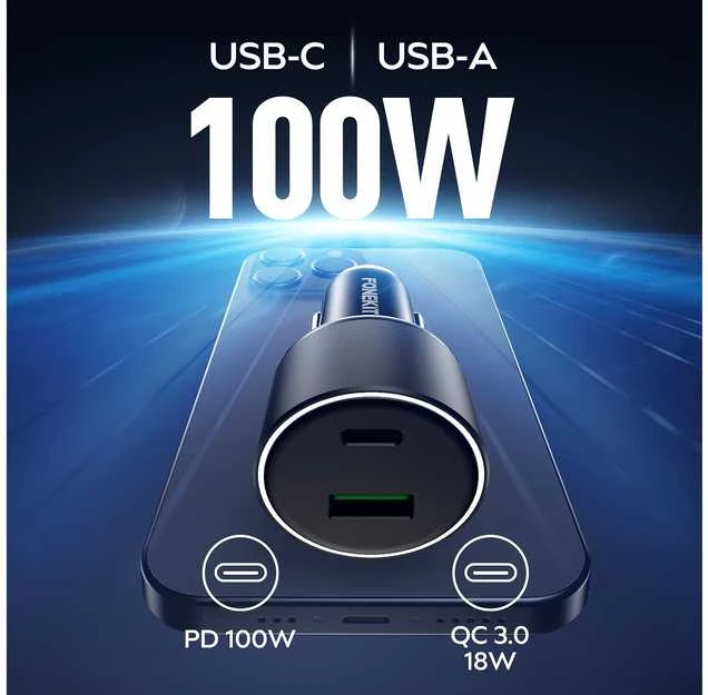 FoneKit Travel 100W -autolaturi