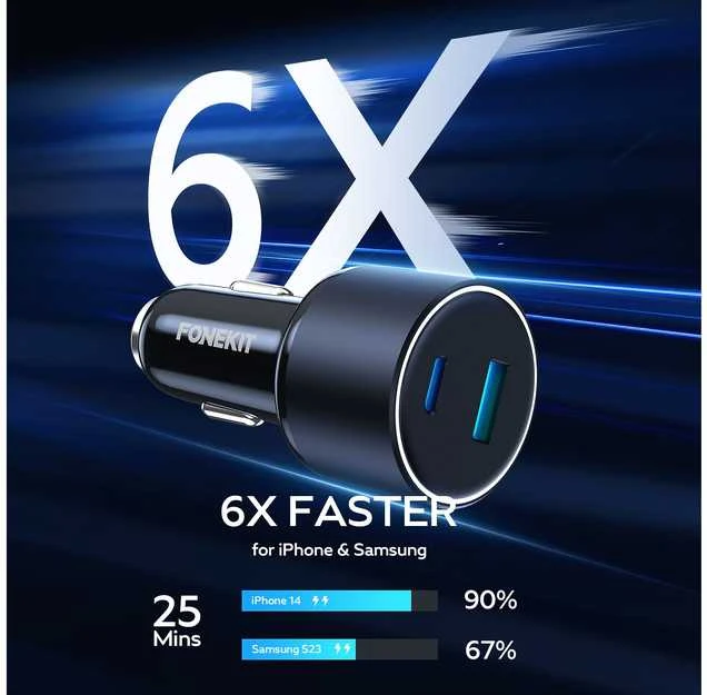 FoneKit Travel 100W -autolaturi