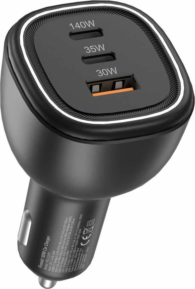FoneKit Travel 165W, 2 x USB-C + USB-A -autolaturi