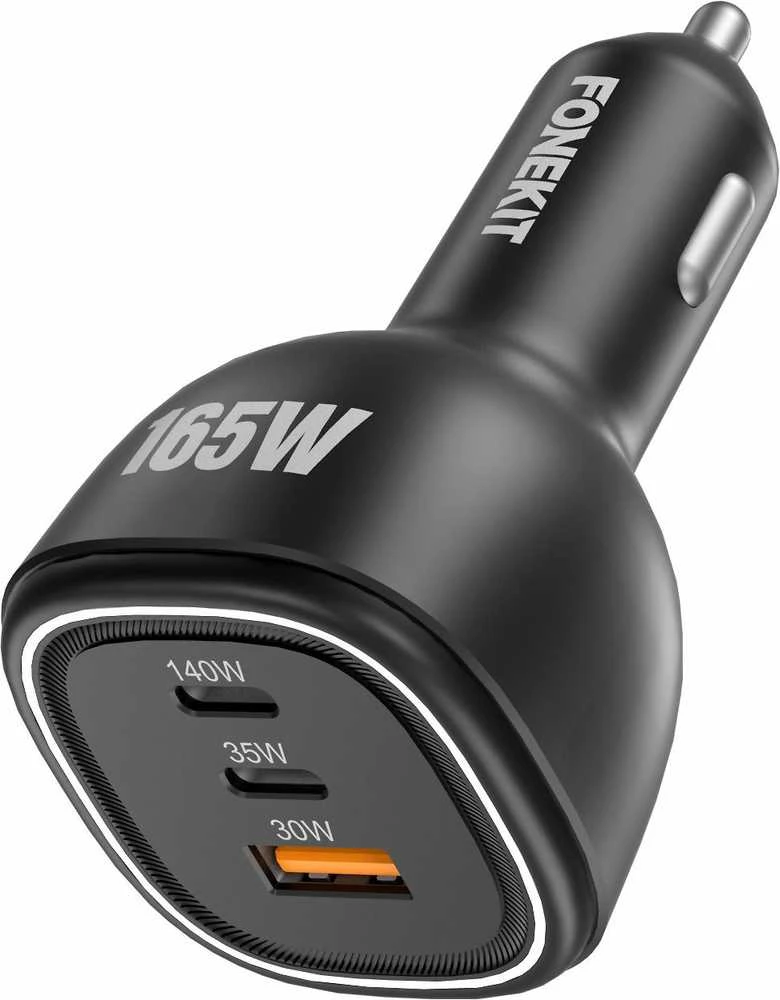 FoneKit Travel 165W, 2 x USB-C + USB-A -autolaturi