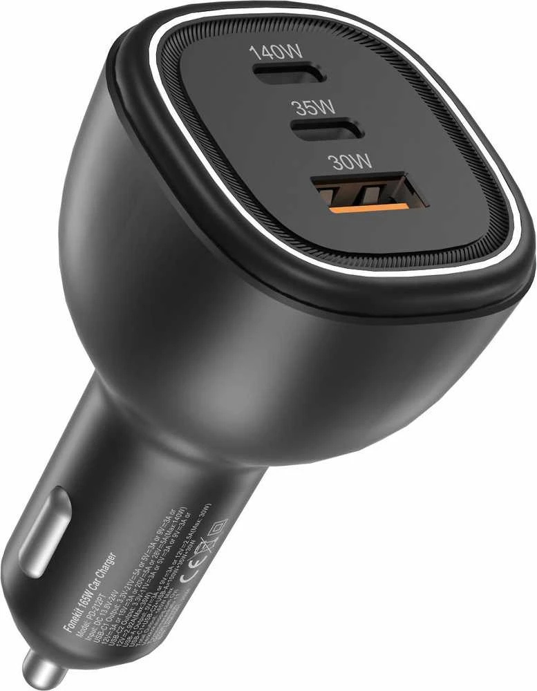FoneKit Travel 165W, 2 x USB-C + USB-A -autolaturi