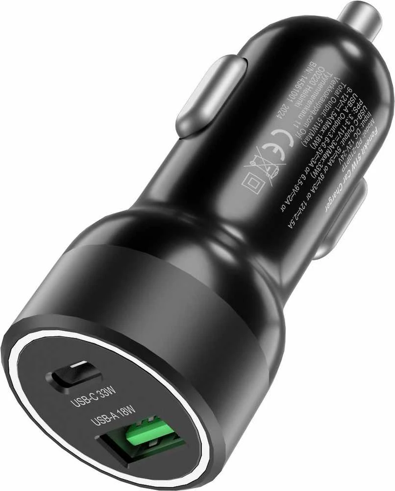 „FoneKit Travel 51W“, USB-C + USB-A – automatiniai įkrovikliai