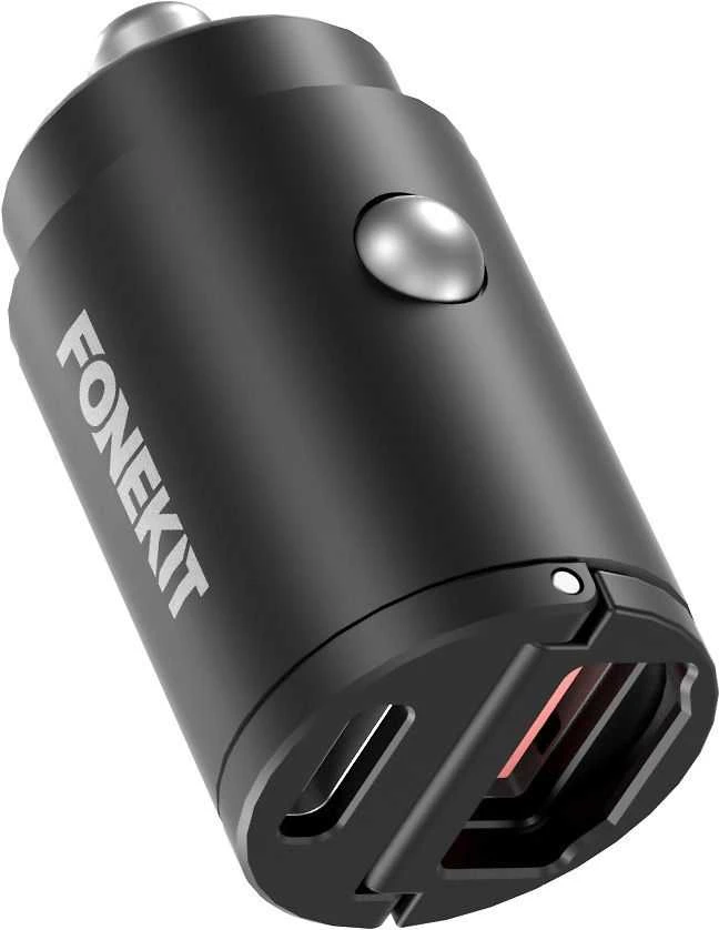 FoneKit Travel PD 30W, USB-A + USB-C -automatika