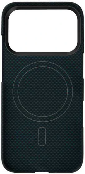„FoneKit Vectran-Kevlar“ aramidinio pluošto „MagSafe“ apsauginis dėklas, „iPhone 17 Pro“, mėlynas / juodas