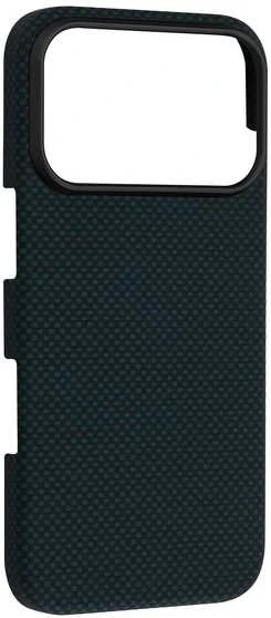 „FoneKit Vectran-Kevlar“ aramidinio pluošto „MagSafe“ apsauginis dėklas, „iPhone 17 Pro“, mėlynas / juodas