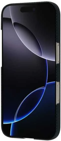 „FoneKit Vectran-Kevlar“ aramidinio pluošto „MagSafe“ apsauginis dėklas, „iPhone 17 Pro“, mėlynas / juodas