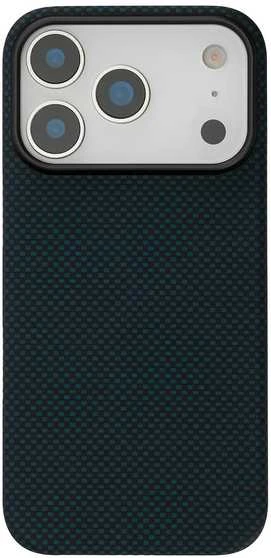 „FoneKit Vectran-Kevlar“ aramidinio pluošto „MagSafe“ apsauginis dėklas, „iPhone 17 Pro“, mėlynas / juodas