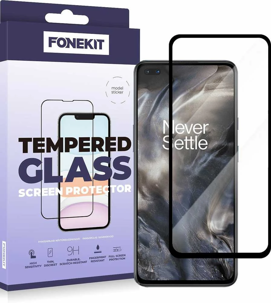 FoneKit viso dangčio grūdintas stiklas, OnePlus Nord / Nord 2 / Nord 2T