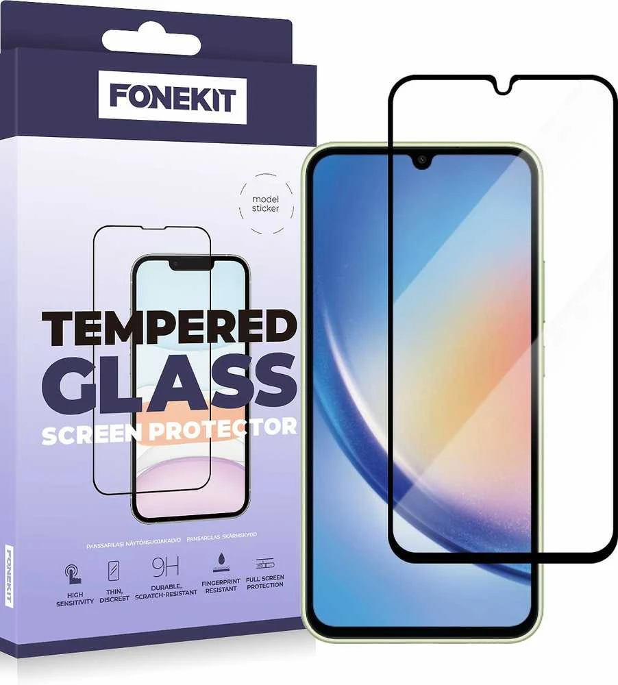 FoneKit viso dangčio grūdintas stiklas, Samsung Galaxy A34 5G