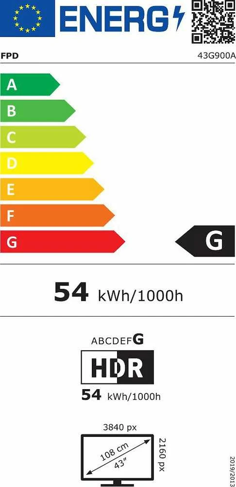FPD 43 G900 – 4K LED „Google“ televizorius