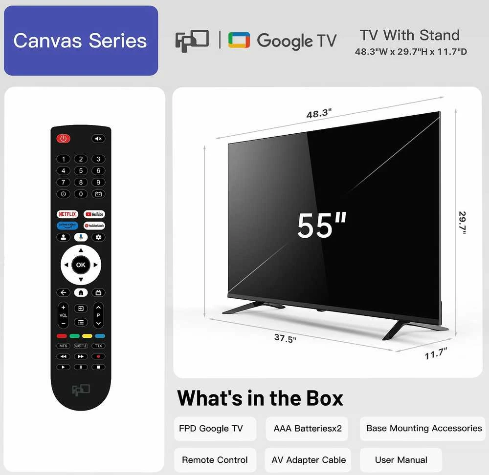 FPD 55 G900 – 4K LED „Google“ televizorius