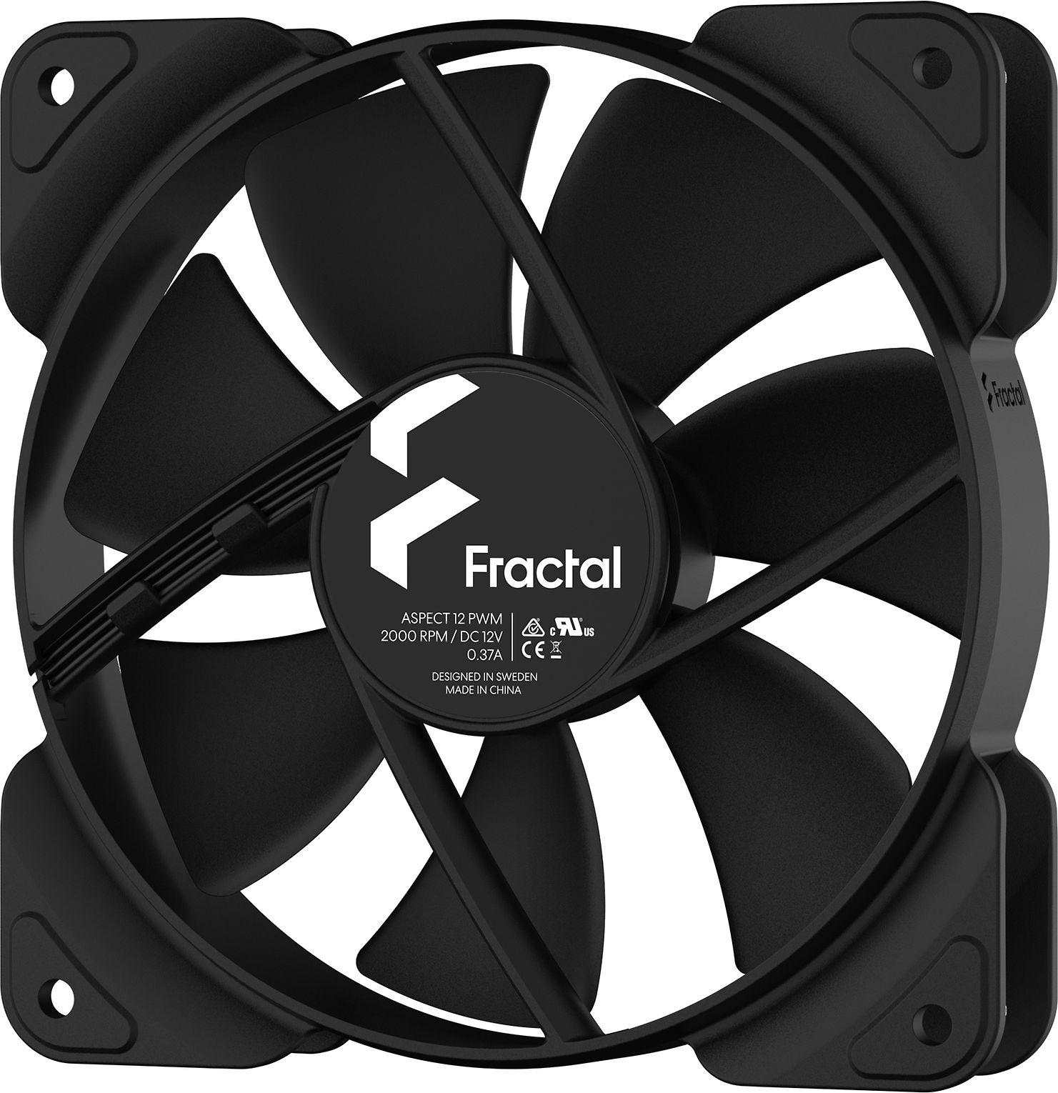Fractal Design Fraktalų dizainas | 12 aspektas PWM | Juodas | Korpuso ventiliatorius