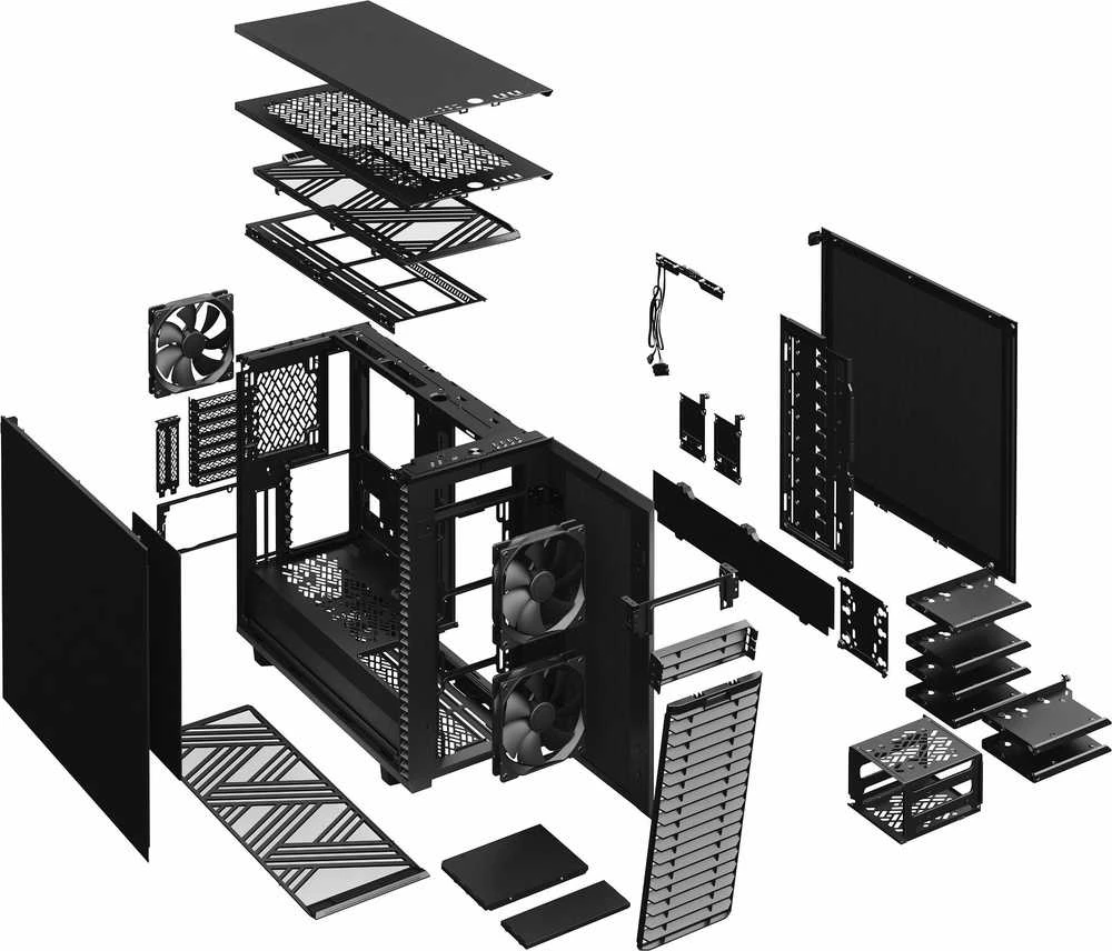 Fractal Design Define 7 „Midi Tower“ Juoda