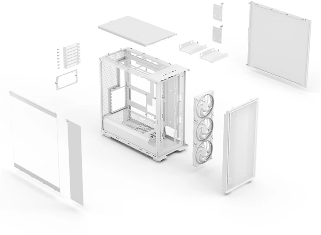 „Fractal Design“ korpusas | „Epoch XL“ | „Baltas TG RGB Clear Tint“ | ATX