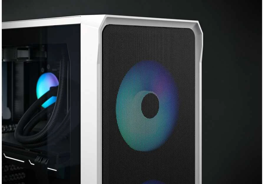 „Fractal Design“ | „Focus 2“ | Šoninis langas | RGB Baltas TG skaidraus atspalvio | Midi bokštas | ATX