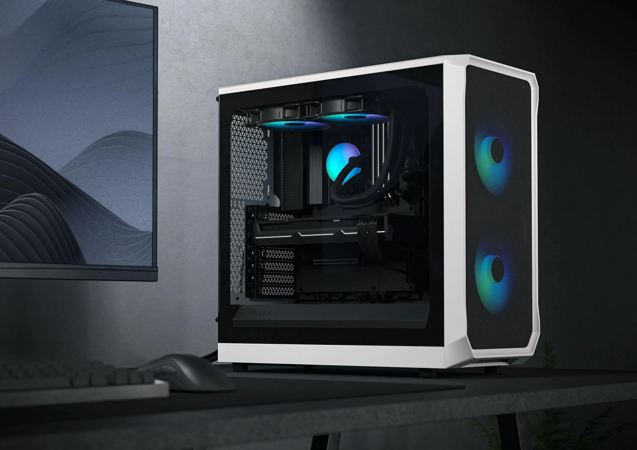 „Fractal Design“ | „Focus 2“ | Šoninis langas | RGB Baltas TG skaidraus atspalvio | Midi bokštas | ATX