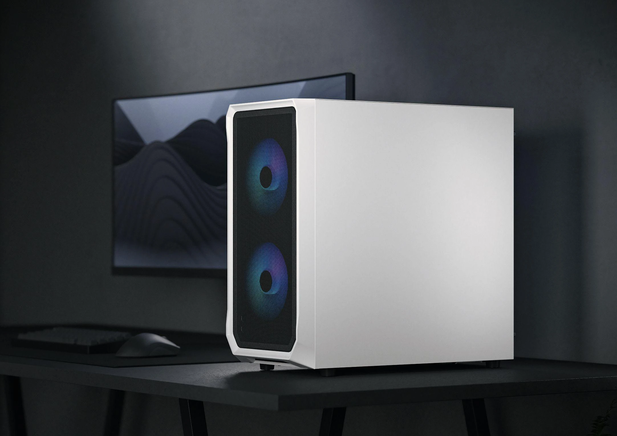 „Fractal Design“ | „Focus 2“ | Šoninis langas | RGB Baltas TG skaidraus atspalvio | Midi bokštas | ATX