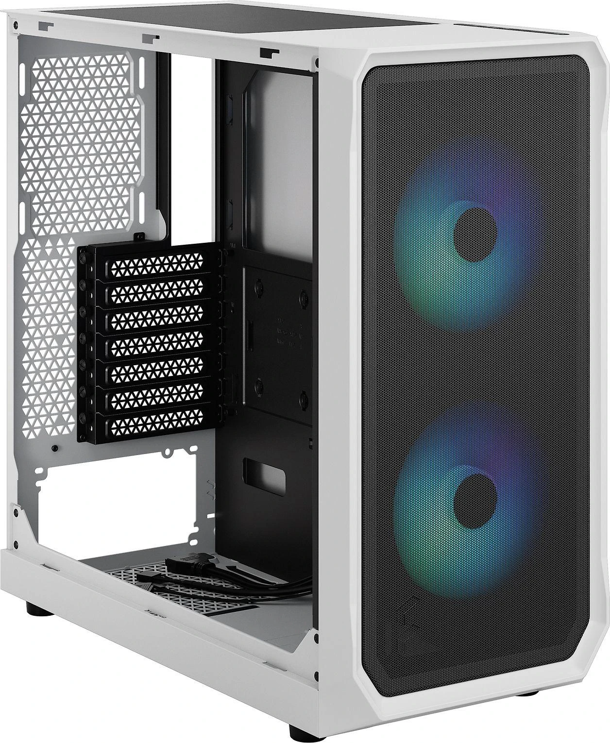 „Fractal Design“ | „Focus 2“ | Šoninis langas | RGB Baltas TG skaidraus atspalvio | Midi bokštas | ATX