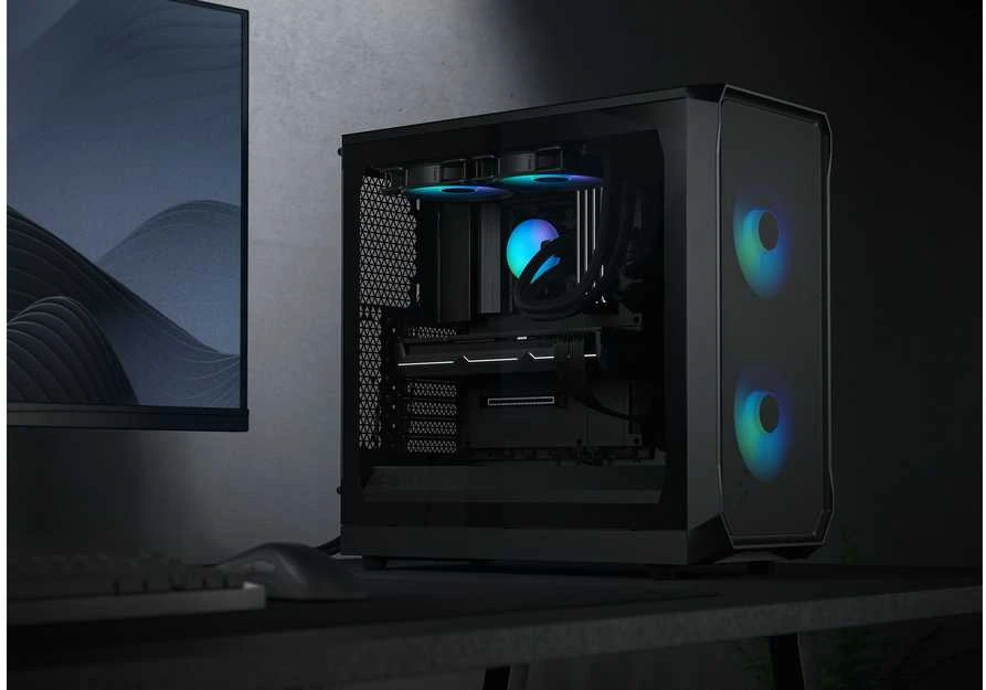 „Fractal Design“ | „Focus 2“ | Šoninis langas | RGB Juodas TG skaidraus atspalvio | Midi bokštas | ATX